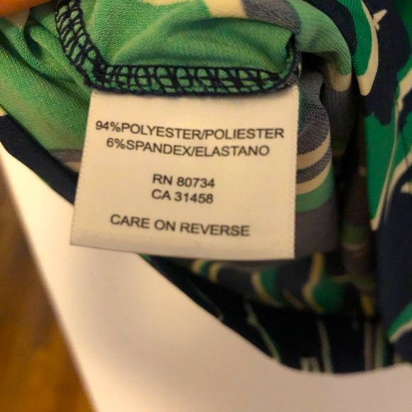 BCBG Max Azria Blue & Green Floral Mini Dress - Picture 3 of 4